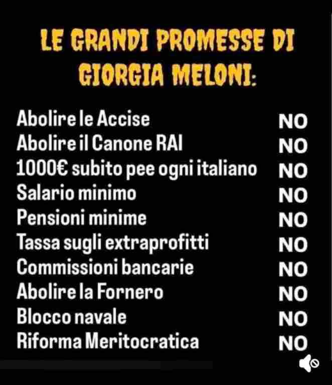 Promesse non mantenute